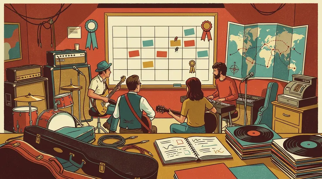 band calendar for Gigs, Rehearsals and Money
